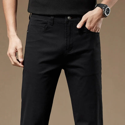 Men's classic straight-leg trousers, featuring a tailored fit for comfort & smart casual everyday wear.
