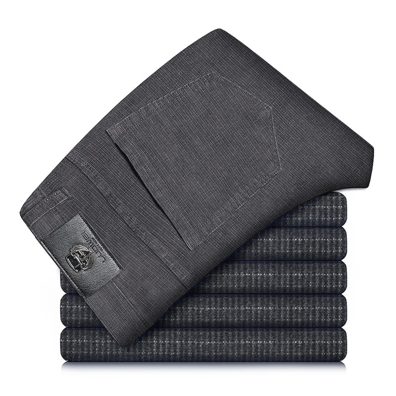 Classic men's corduroy pants in a straight leg fit, offering smart casual style and comfort.