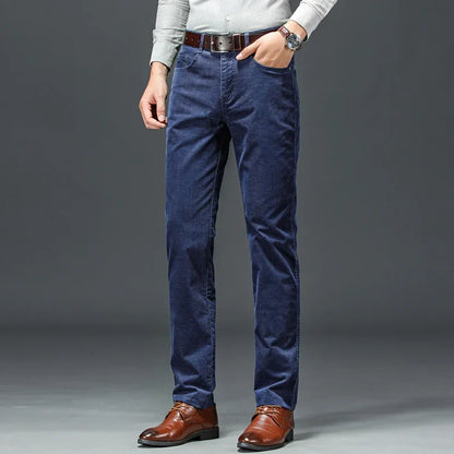 Soft midweight corduroy men's pants with stretch for ultimate casual and smart casual comfort.