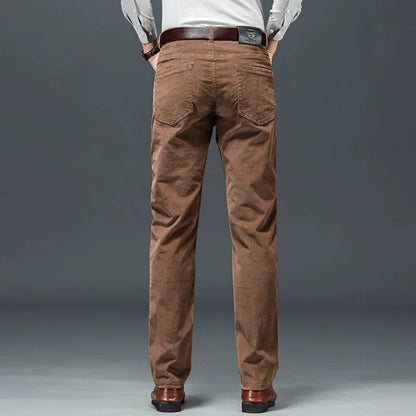 Versatile men's straight leg corduroy pants, perfect for smart casual wear & lasting comfort.