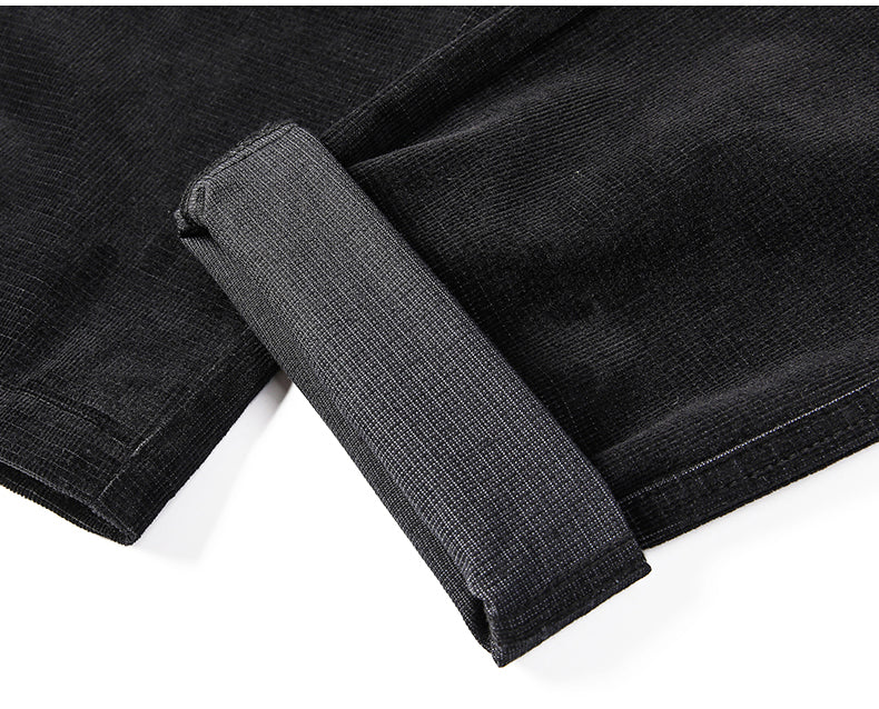Men's classic stretch corduroy straight leg pants for versatile smart casual & all-day comfort.