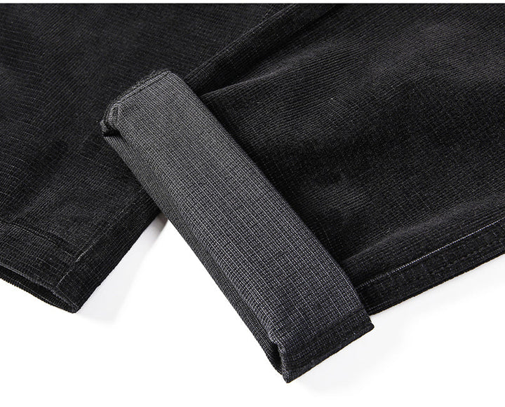 Men's classic stretch corduroy straight leg pants for versatile smart casual & all-day comfort.