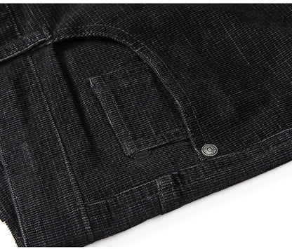 Classic men's straight leg corduroy pants, midweight stretch for versatile everyday comfort.