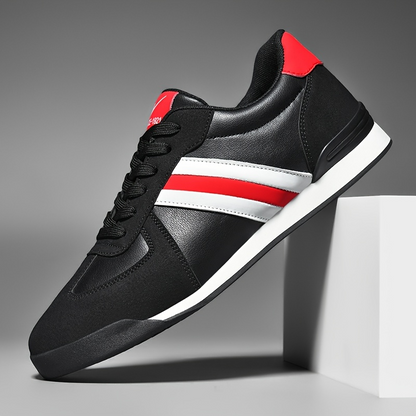 Men's comfort striped sneakers, classic design for casual and everyday use.