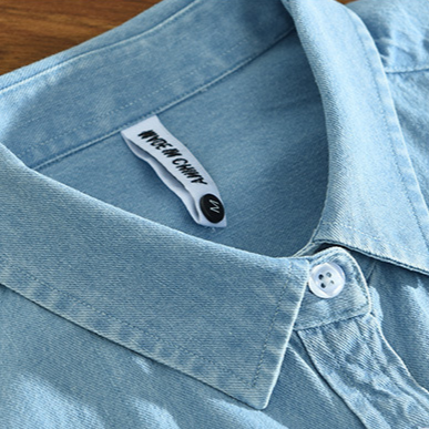 Modern classic striped men's casual shirt, a stylish long-sleeve top for comfortable everyday menswear.