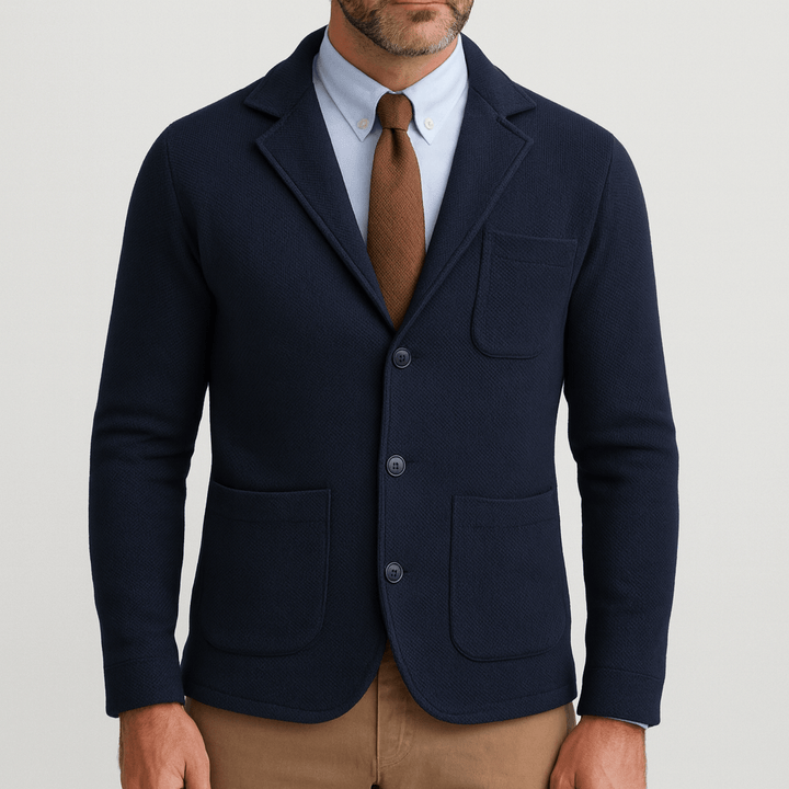 Stylish men's classic tailored blazer for an elegant & confident look. Perfect formal or business outerwear.