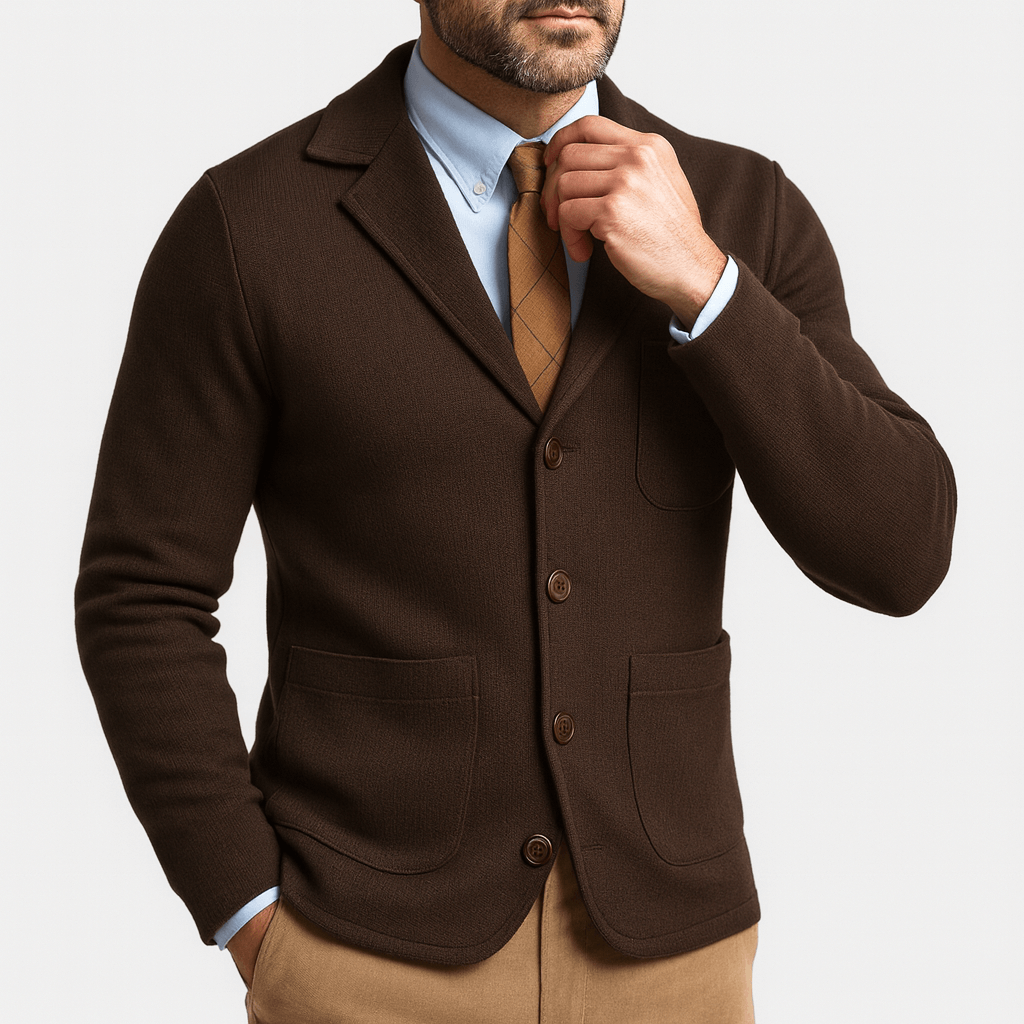 Comfortable & stylish men's tailored blazer. Classic single-breasted design perfect for business, formal, or casual.