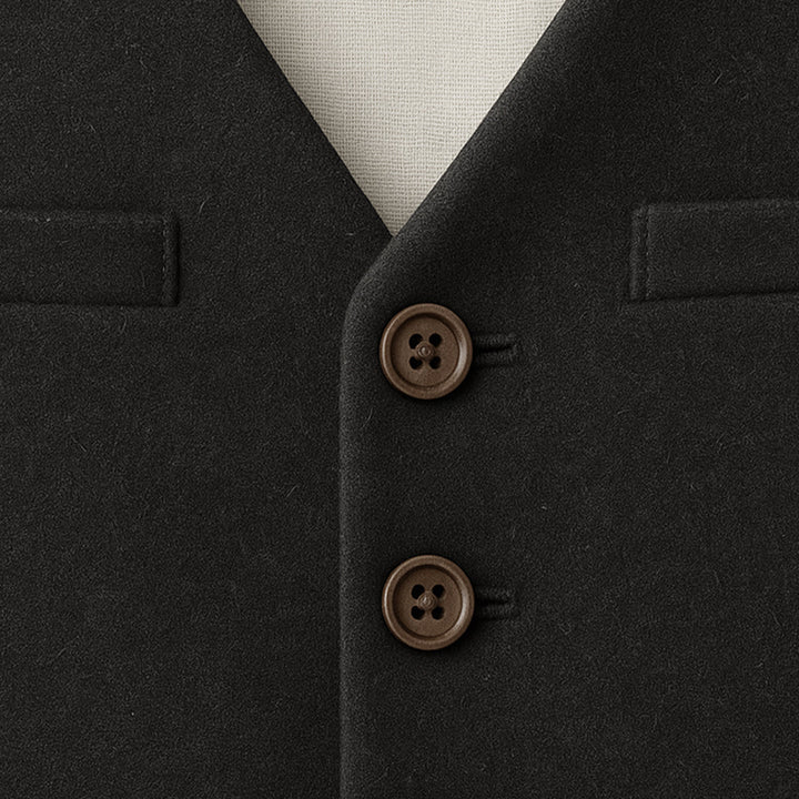 Formal men's business waistcoat. Tailored button-up vest for office, weddings, or elegant evening wear.