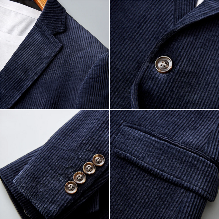 Stylish men's classic textured blazer, offering comfort and sophistication for business casual and professional settings.