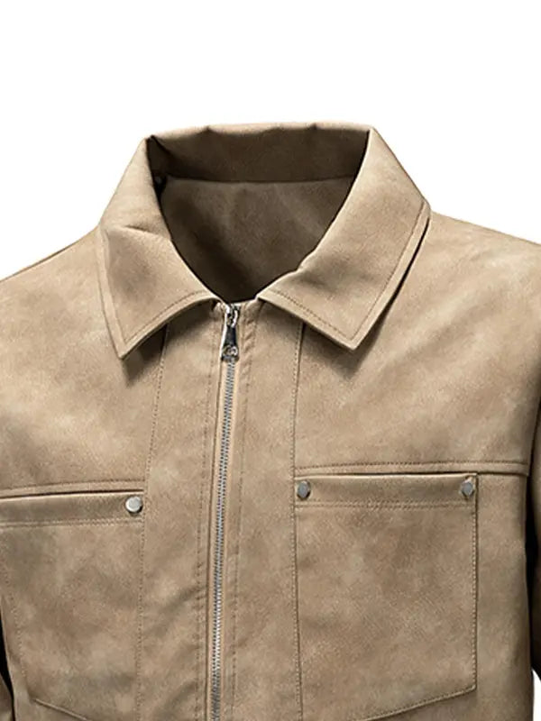 Stylish men's classic trucker jacket, a timeless piece of outerwear for versatile casual fashion.