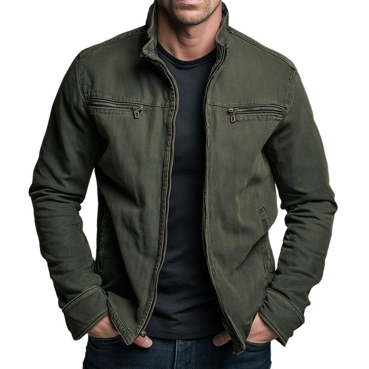 Versatile men's classic everyday jacket, ideal outerwear for smart casual layering & year-round fashion.