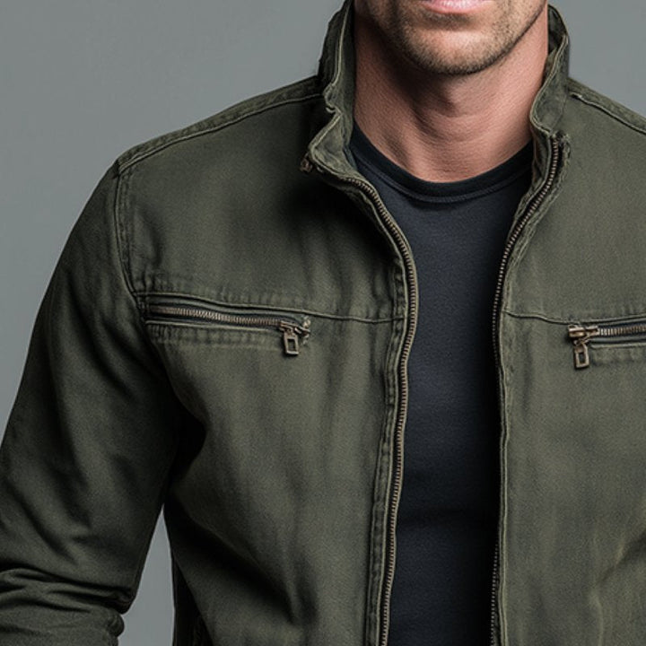 Stylish men's classic coat, a versatile utility jacket for refined everyday casual and smart casual outfits.