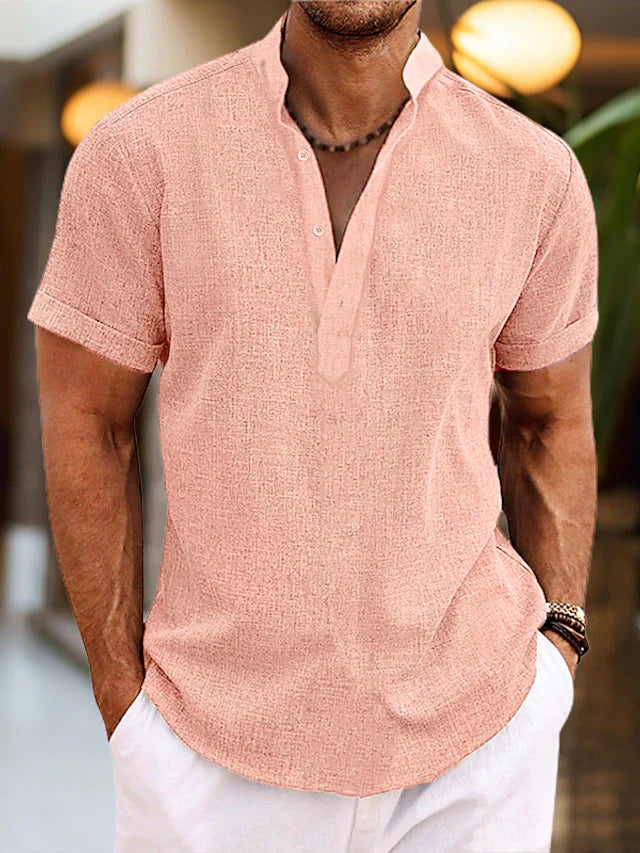 Men's classic V-neck polo shirt in a regular fit, perfect for casual everyday wear.