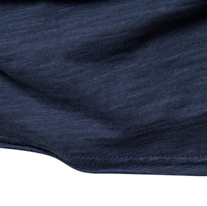 Comfortable & versatile men's V-neck tailored shirt, short sleeve slim fit, ideal for everyday casual style.