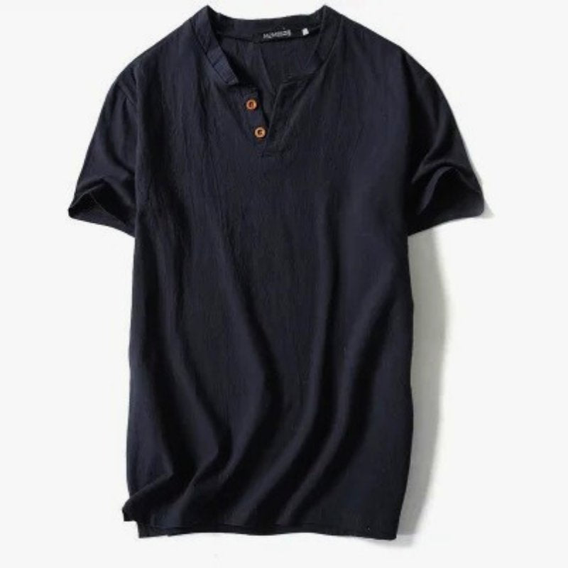 Men's Comfortable V-Neck T-Shirt, a versatile short sleeve top for everyday comfort & casual summer style.