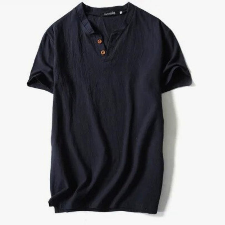 Men's Comfortable V-Neck T-Shirt, a versatile short sleeve top for everyday comfort & casual summer style.