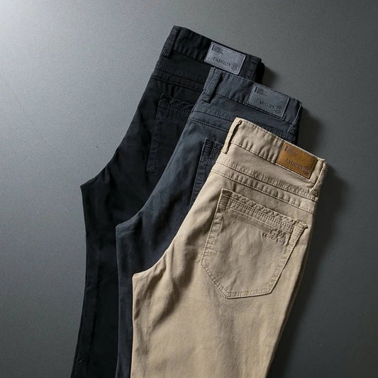 Men's classic versatile pants for everyday wear, offering all-day comfort & flexible fit. Ideal for casual style.