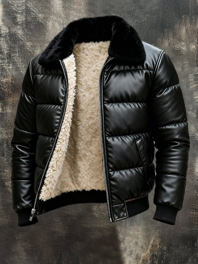 Vintage style men's insulated jacket, perfect for winter and cold weather. Durable, classic outerwear offering warmth.