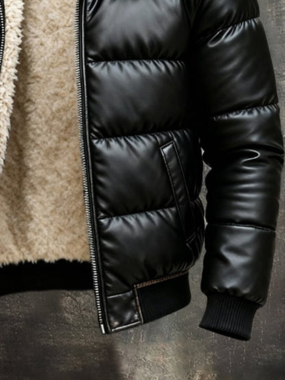 Men's durable vintage insulated winter jacket. Classic style cold weather outerwear, ensuring warmth and comfort.