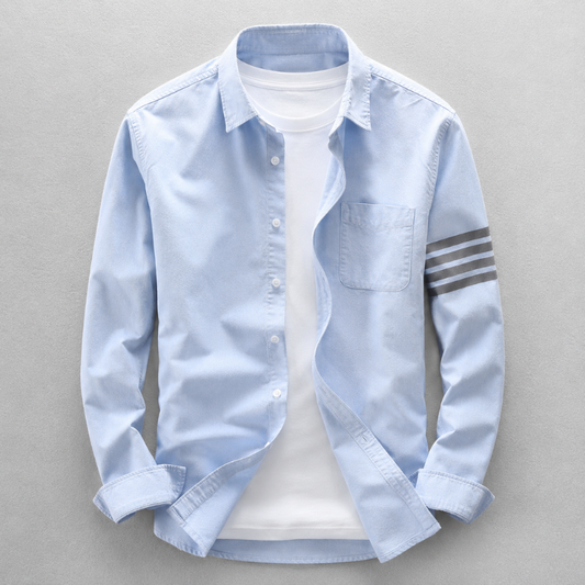 Men's classic white Oxford dress shirt. Tailored fit for smart casual & business wear.