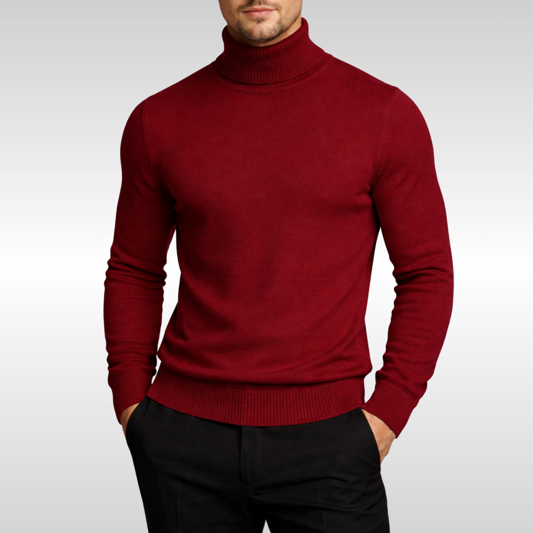 Soft & comfortable men's turtleneck sweater, a versatile pullover for cold weather & everyday elegance.