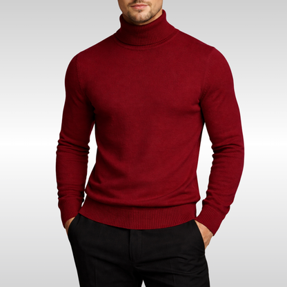 Soft & comfortable men's turtleneck sweater, a versatile pullover for cold weather & everyday elegance.