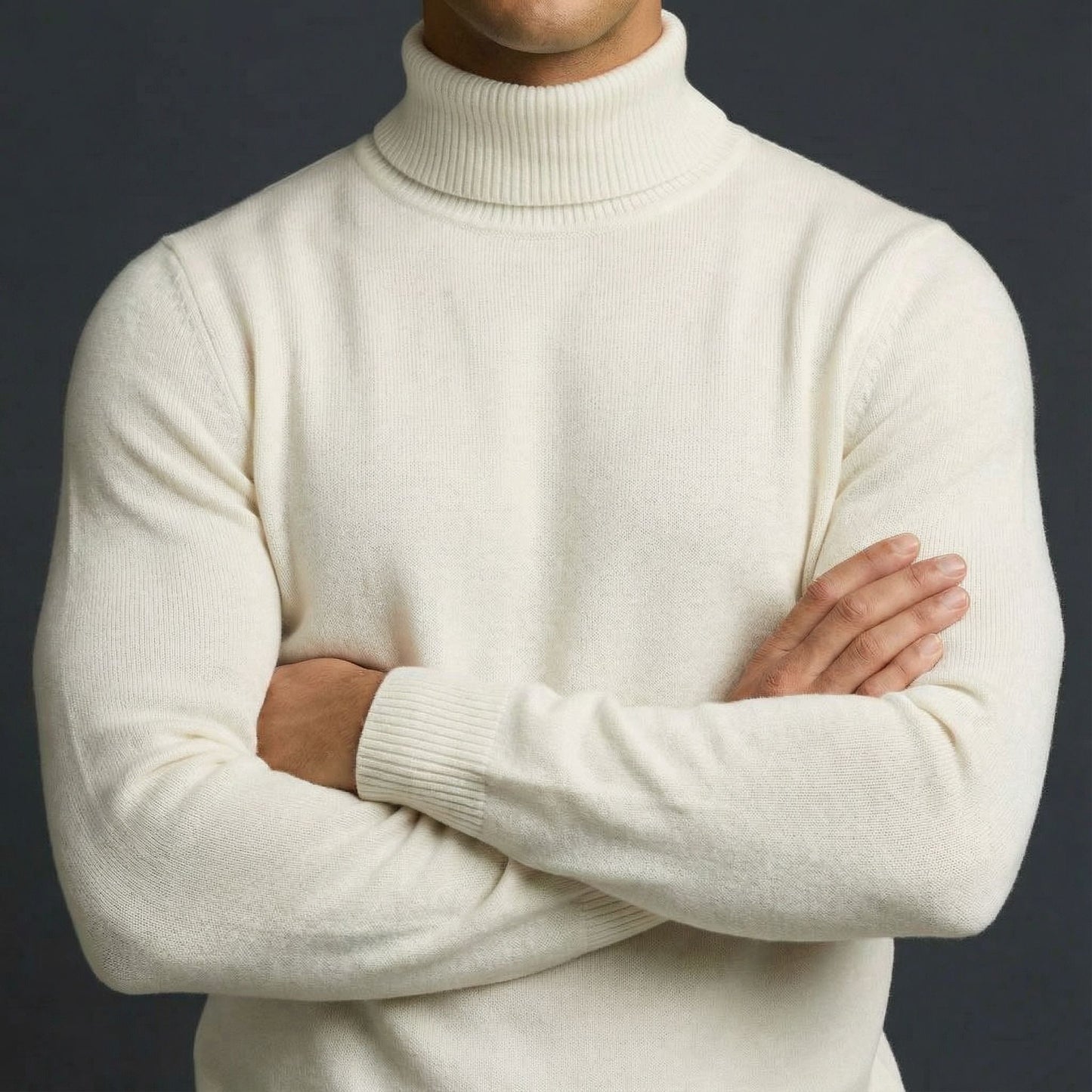 Men's classic turtleneck sweater, elegant & warm pullover. Essential for versatile winter fashion.