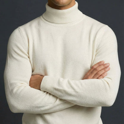 Men's classic turtleneck sweater, elegant & warm pullover. Essential for versatile winter fashion.