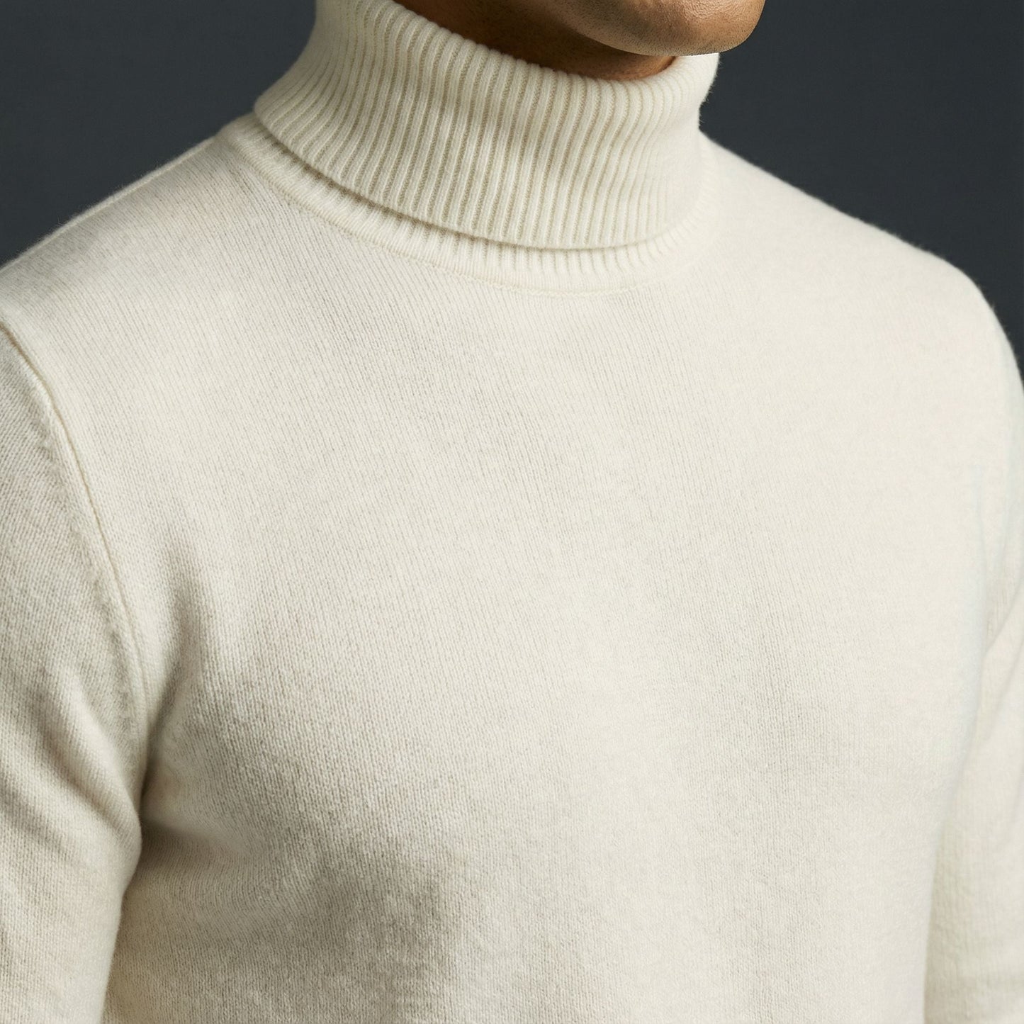 Warm men's classic turtleneck sweater, cozy pullover for cold weather. Elegant & comfortable everyday wear.