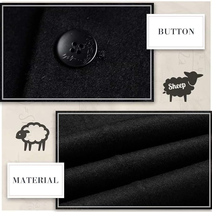 Long button-front men's trench coat, a stylish wool blend overcoat for classic winter apparel.