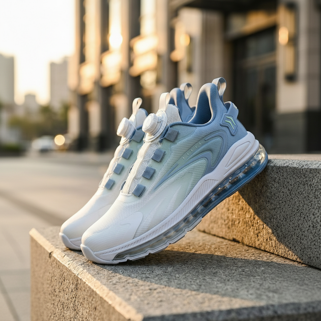 Lightweight Men's Clayton athletic footwear in blue, perfect for cushioned support during gym workouts.