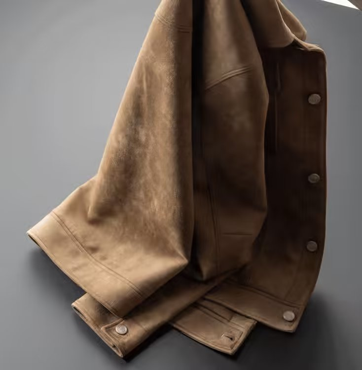 Men's versatile gray utility jacket, a modern outerwear piece with practical pockets & snap front.