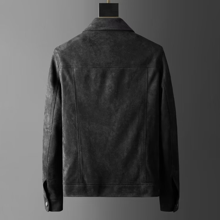 Black Men's Clayton Jacket, a stylish utility outerwear for layering, with convenient snap closures.