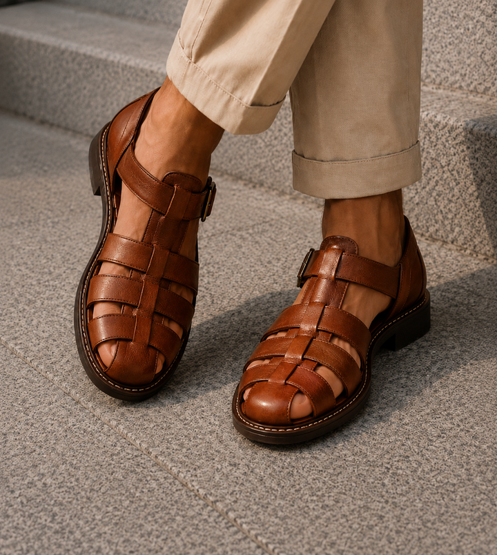 Versatile men's closed-toe fisherman sandals for daily wear, offering comfort and protection in warm weather.
