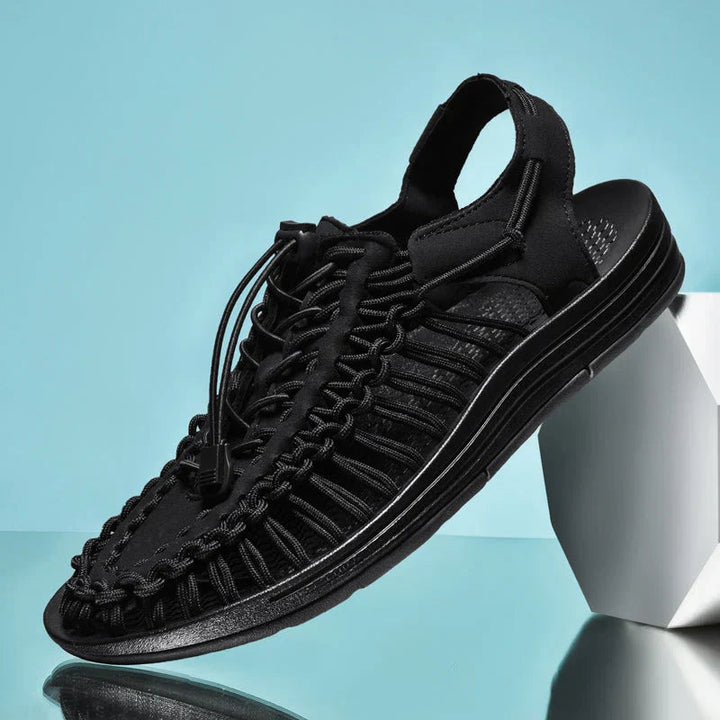 Men's closed toe sandals for outdoor activities, offering breathable comfort and durability.