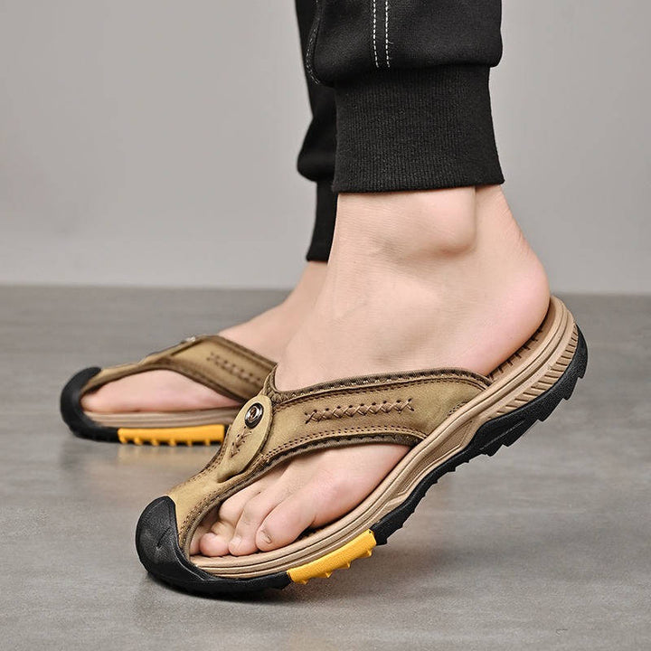 Men's adventure sandals, closed toe, non-slip, water resistant, perfect for hiking and water sports.