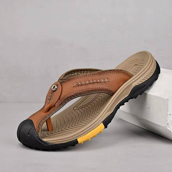 Comfortable men's closed toe walking sandals, non-slip, water resistant for all-day outdoor wear.