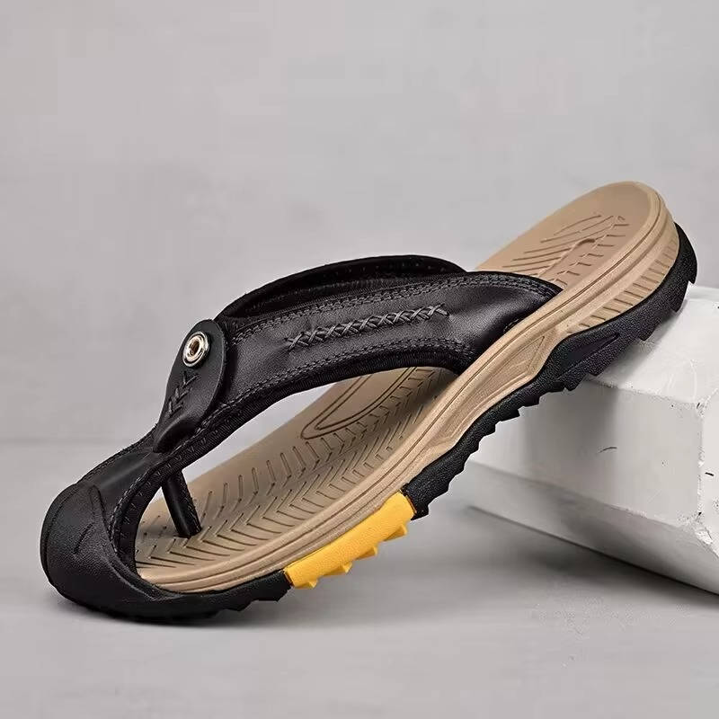Durable men's closed toe water resistant sandals; non-slip grip for reliable outdoor performance.