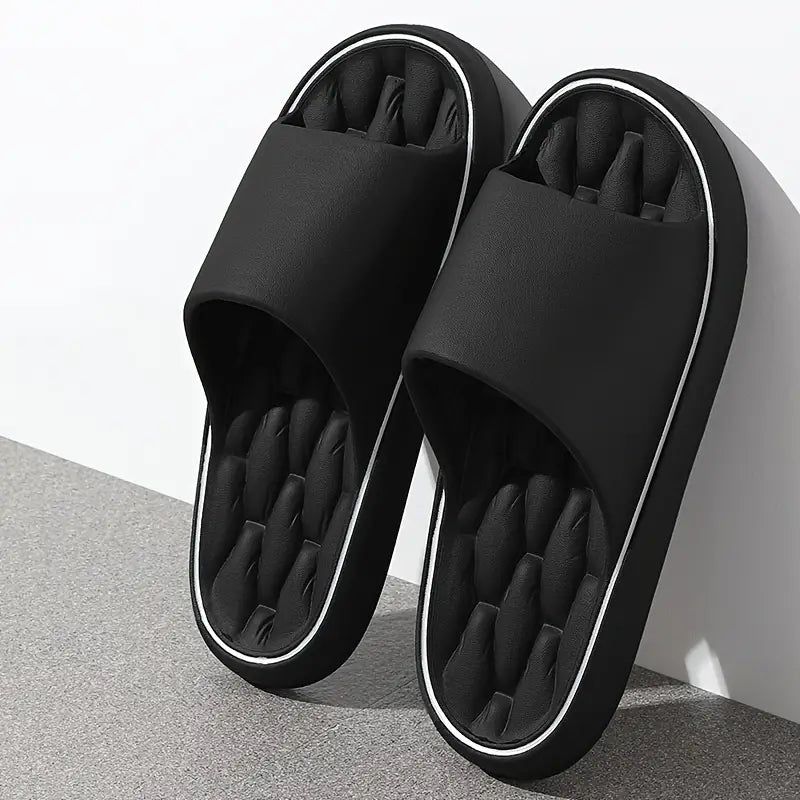 Men's Cloud Cushion Pillow Slides, ultra-soft summer slip-ons with thick soles for ultimate cushioned comfort.