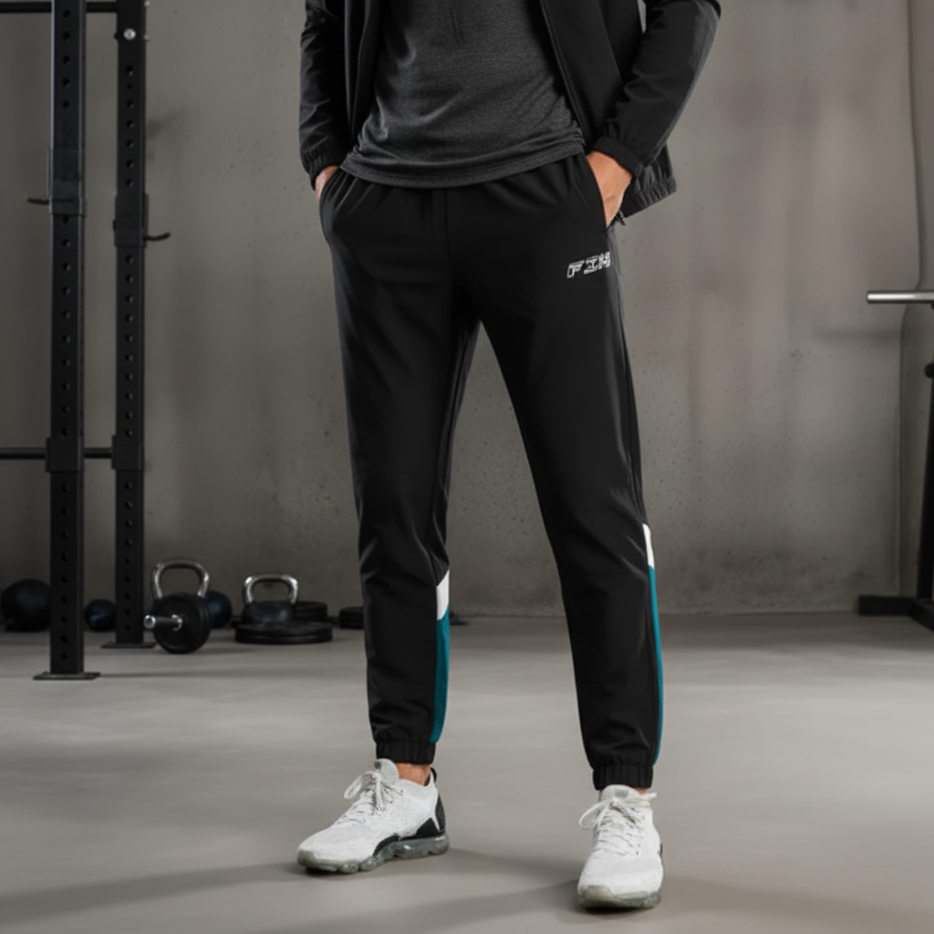 Men's Clyde color-block training suit, two-piece athletic wear for ultimate comfort & style.