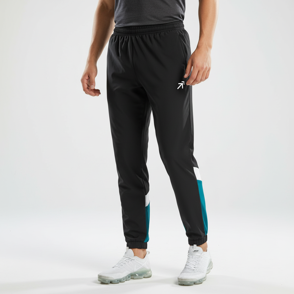 Comfortable men's color-block jogger set, perfect athletic wear or casual tracksuit for any activity.