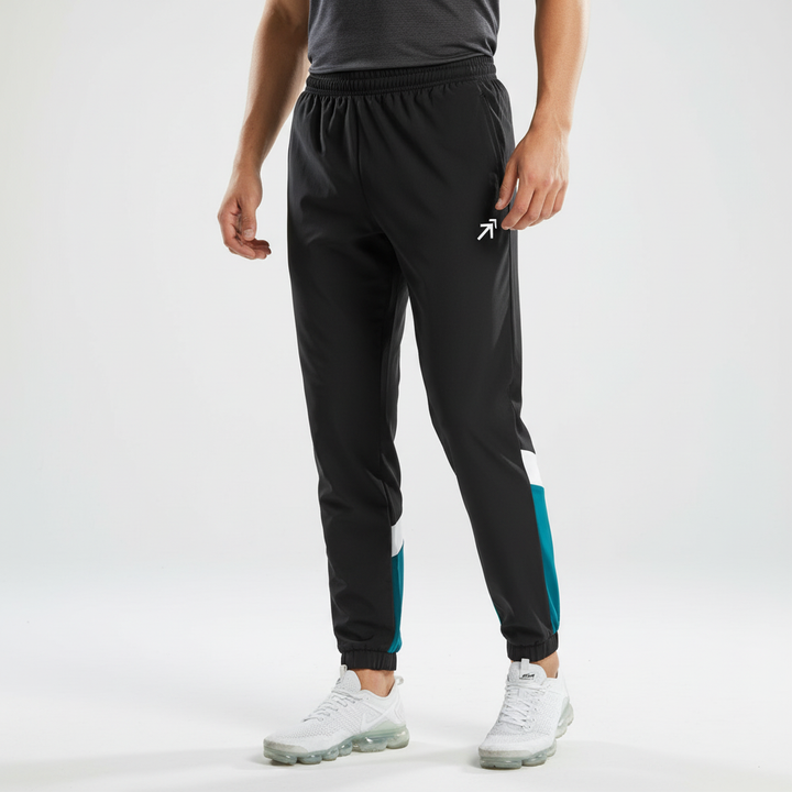 Comfortable men's color-block jogger set, perfect athletic wear or casual tracksuit for any activity.