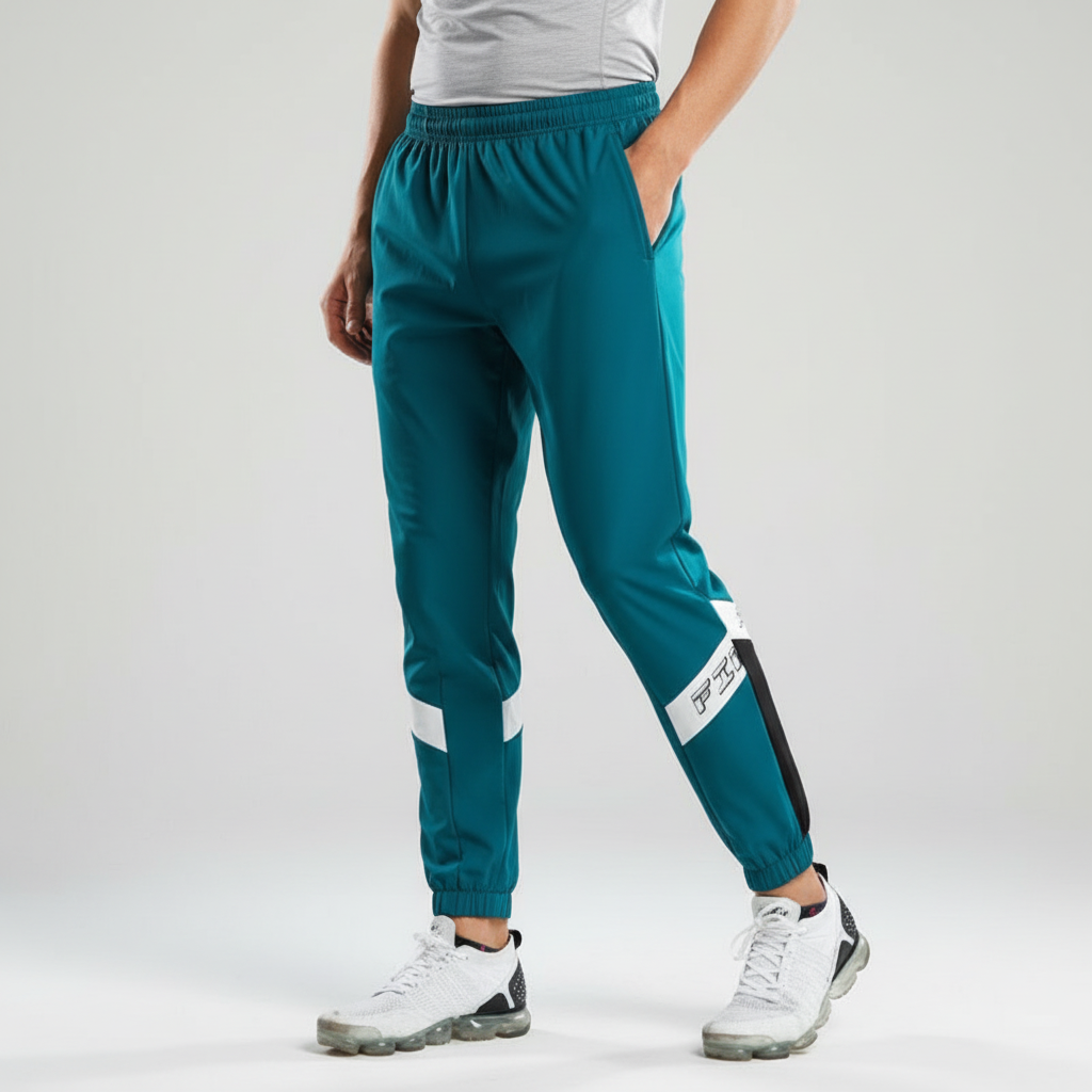 Men's ultimate comfort color-block training suit; stylish two-piece sportswear for modern active lifestyles.