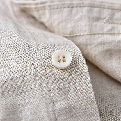 Men's summer button-up shirt with a coastal vibe. Relaxed fit, short sleeve, great for casual wear.