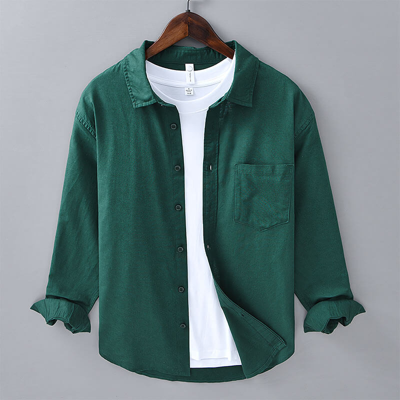Relaxed men's coastal button-up shirt, great for summer fashion, beach & resort wear.