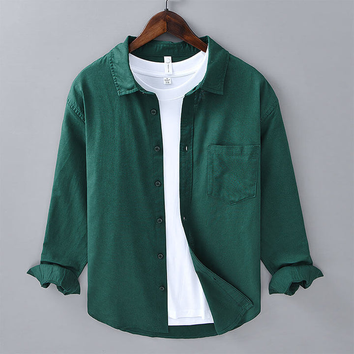 Relaxed men's coastal button-up shirt, great for summer fashion, beach & resort wear.