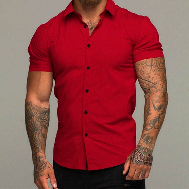 Stylish Men's Colburn short sleeve performance shirt, stretch and wrinkle-resistant for everyday comfort.