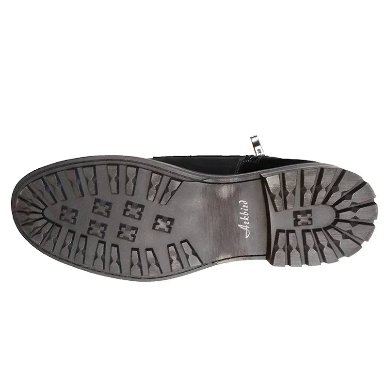 Men's Colton brown leather dress boots, sophisticated and comfortable men's footwear with durable design.