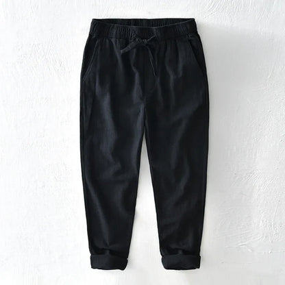 Lightweight men's spring/summer comfort pants, relaxed fit for all-day wear & effortless style. Casual trousers.