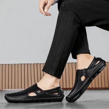 Summer men's casual sandals, open toe, adjustable strap, perfect for relaxed daily wear & walking.
